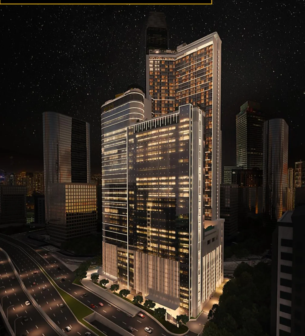 Menara Golden Eagle tower at night on Jalan Tun Razak, artist's impression
